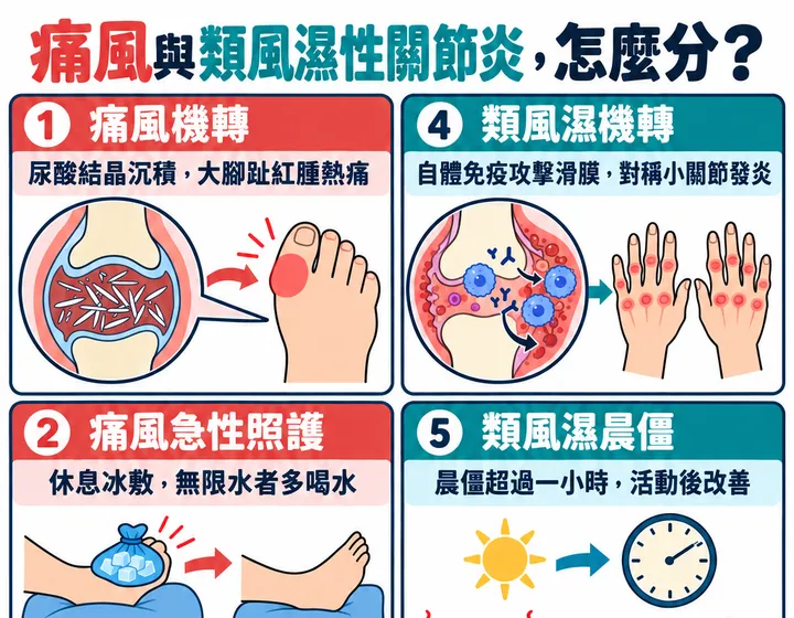 痛風與類風濕性關節炎圖解預覽