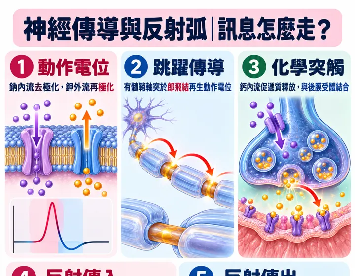 神經傳導與反射弧圖解預覽
