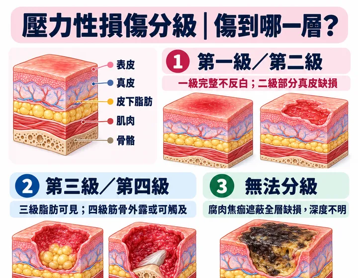 壓力性損傷分級圖解預覽