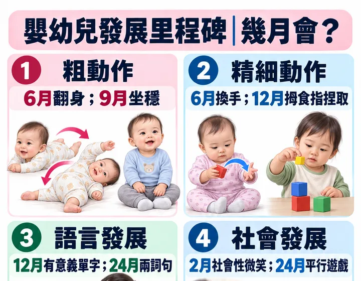 嬰幼兒發展里程碑圖解預覽
