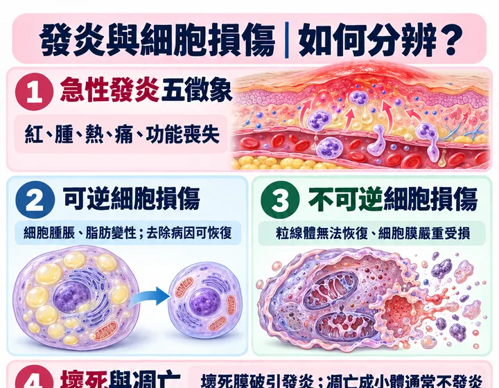 發炎與細胞損傷圖解預覽