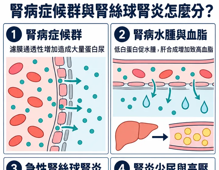 腎病症候群與腎絲球腎炎怎麼分？圖解預覽